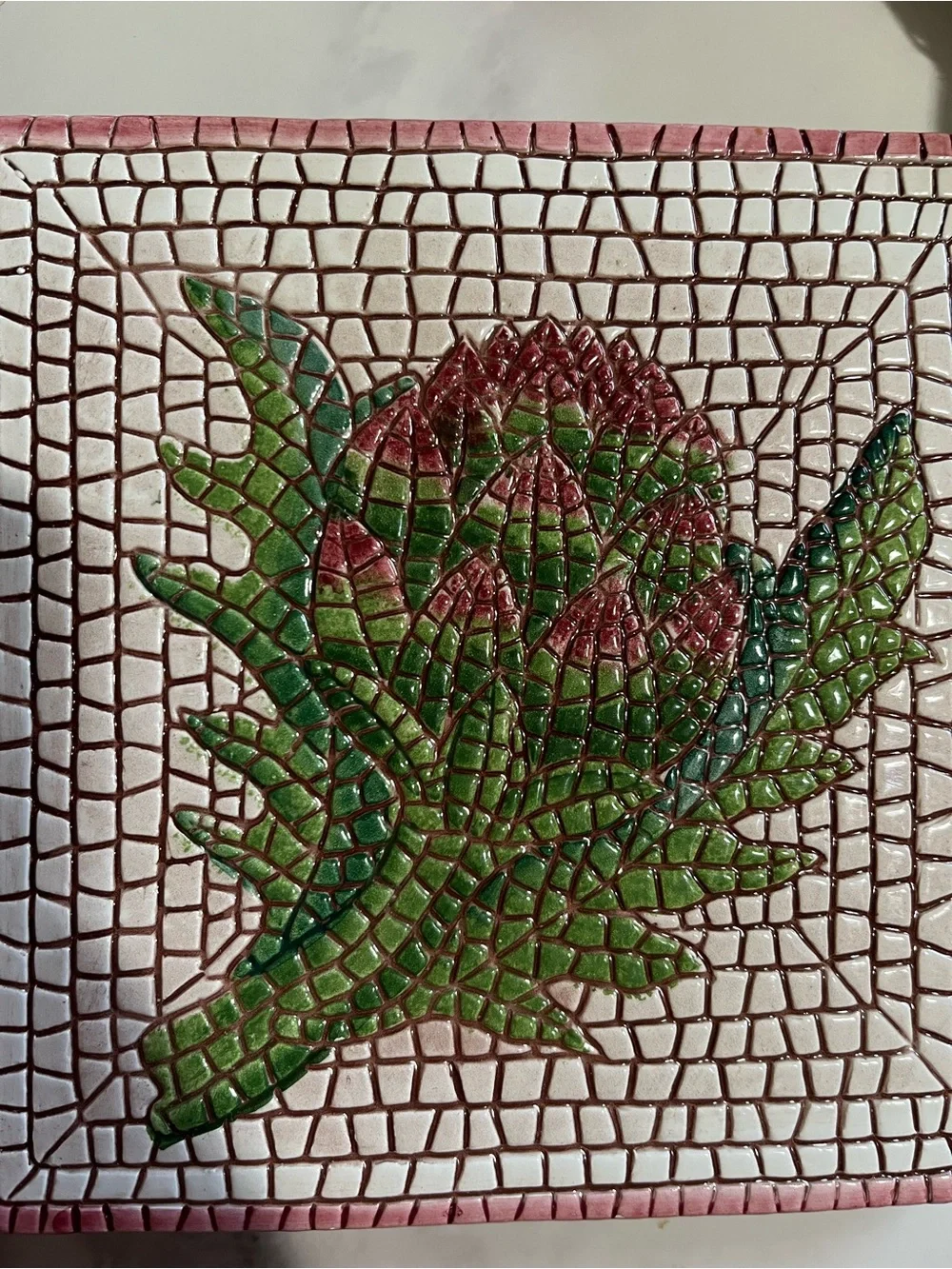 Pier 1 Mosiac Artichoke Trivet Made in Italy
